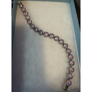 Touchstone Crystal by Swarovski Summer Delite Ice Bracelet Rhodium 7-1/4" 1751B